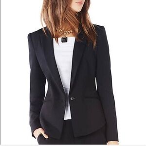 BCBGMaxAzria Bradd High Low Black Blazer